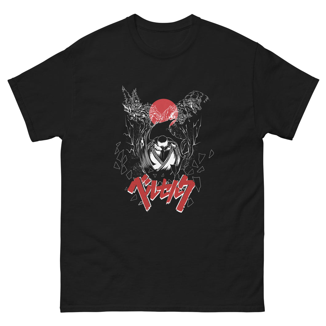Graphic T-Shirt Inspired by the Berserk Manga. The transformation of Griffith into Femto, the wings of darkness.
